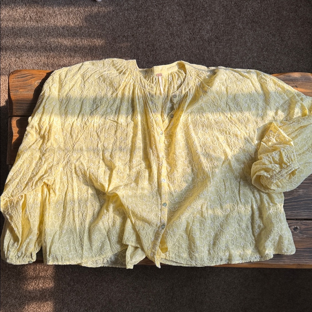 Free People Yellow Top size M